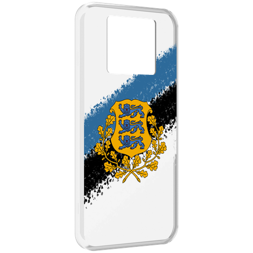 Чехол MyPads герб флаг эстонии-2 для Black Shark 3 5G / Black Shark 3S задняя-панель-накладка-бампер