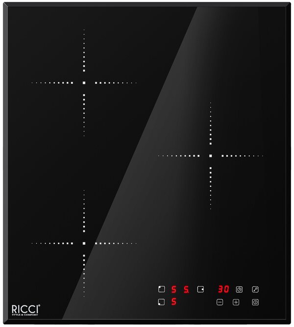 Индукционная варочная панель RICCI DCL-B35401B, цвет панели черный, цвет рамки черный