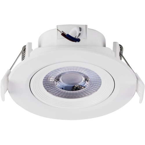 Спот встраиваемый светодиодный, 5 Вт, 375 Лм, 3000 К, круг, белый