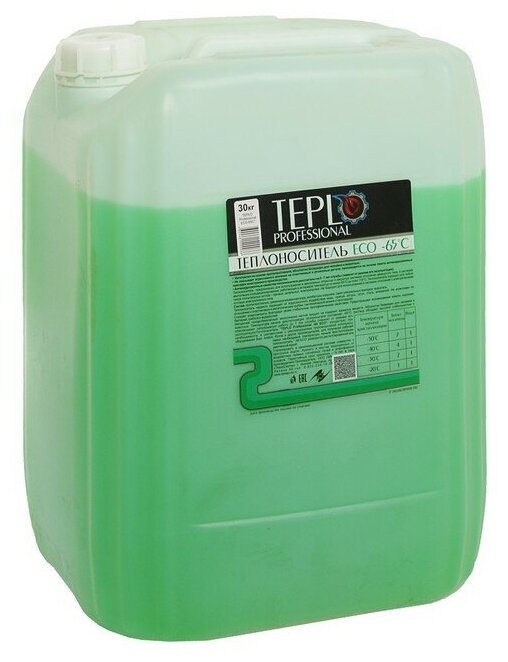 TEPLO Professional Теплоноситель TEPLO Professional ECO - 65, основа пропиленгликоль, концентрат, 30 кг