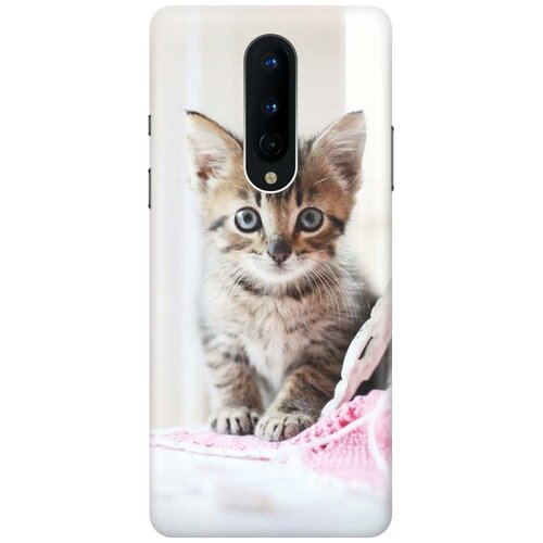 фото Cиликоновый чехол на oneplus 8 / ванплюс 8 с принтом "милый котенок" gosso