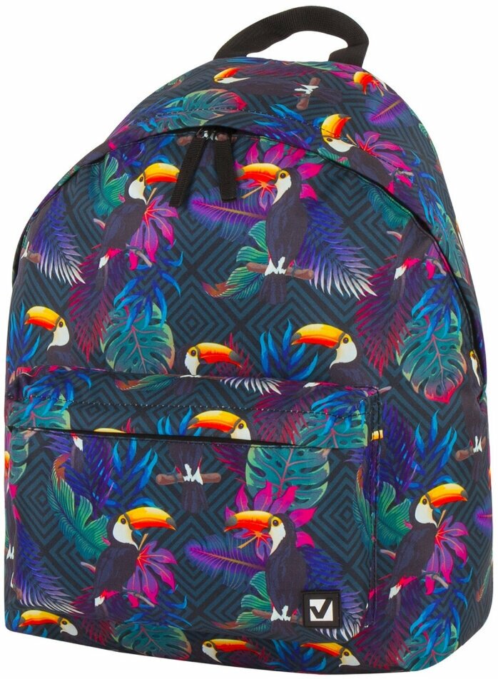 Рюкзак BRAUBERG сити-формат универсальный, "Toucans", разноцветный, 41х32х14 см, 228847, 228847