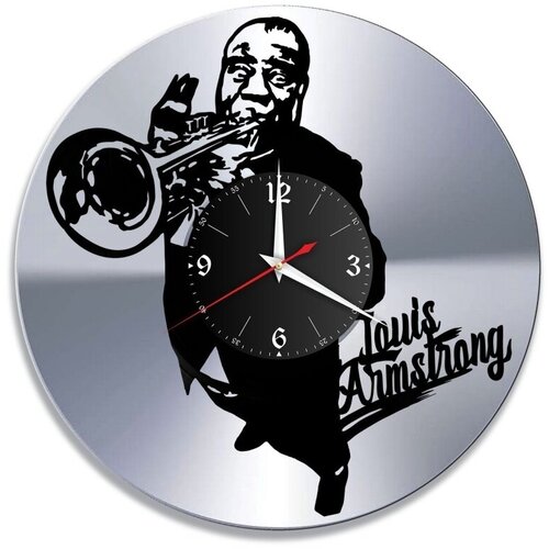 Настенные часы из виниловой пластинки Louis Armstrong /виниловые/из винила/часы пластинка/ретро часы