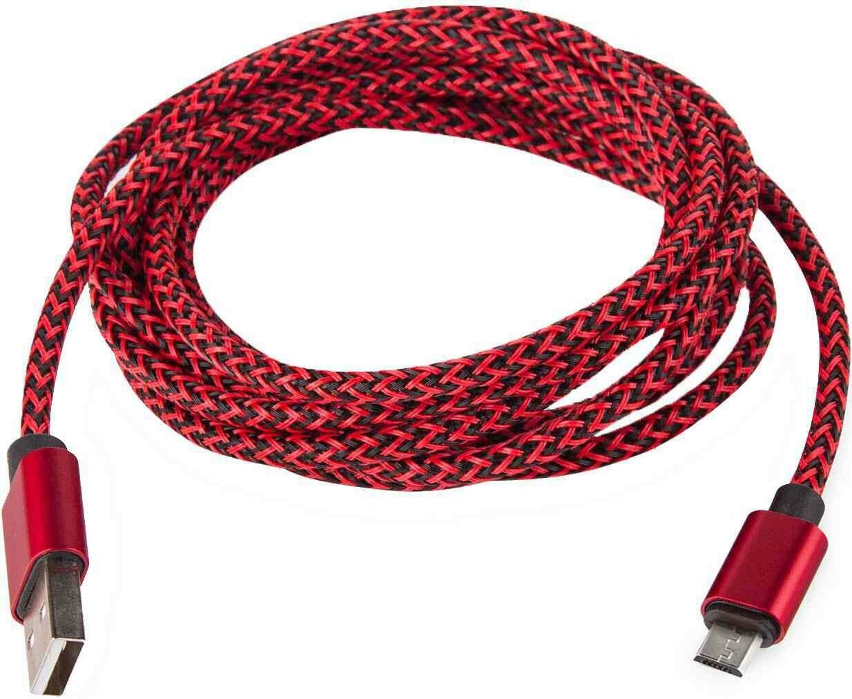 Кабель Rombica Digital AB-04 Red, micro USB B (m), USB A(m), 2м, красный / черный [cb-ab04r] Noname - фото №3