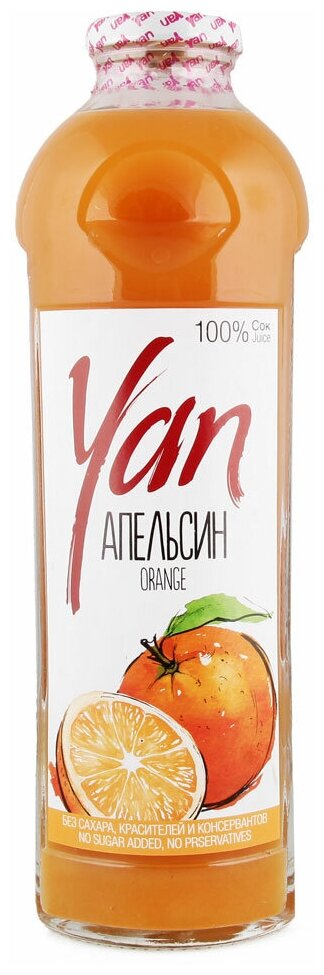 Сок Yan Апельсин, 0.93 л упаковка 6шт