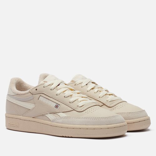 фото Кроссовки reebok club c revenge vintage, натуральная кожа, размер 37, бежевый