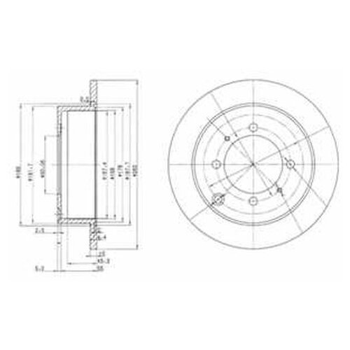 фото Тормозной диск delphi bg3400