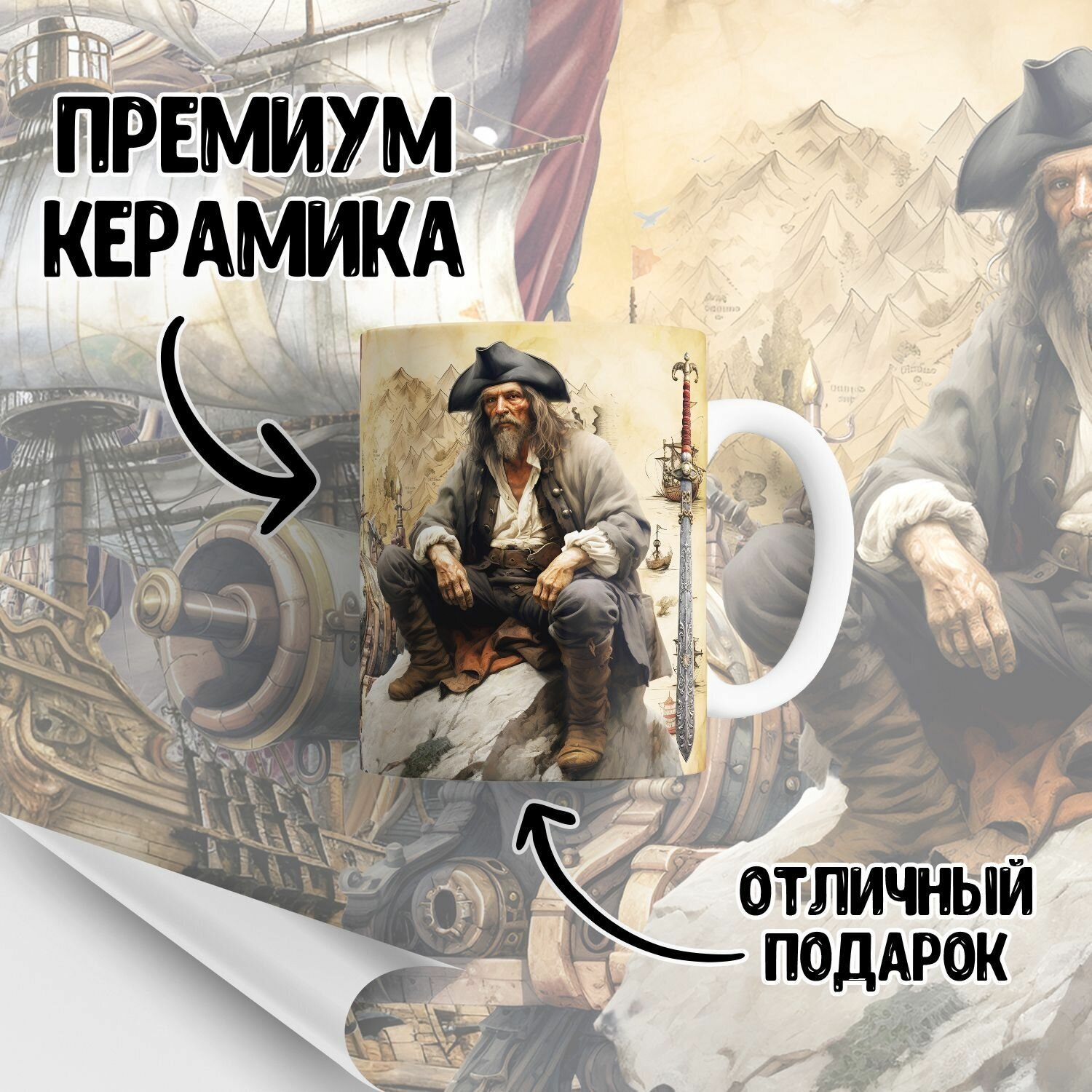 Кружка "Pirates / Пираты" Forte Print 330мл