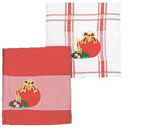 Soavita Кухонное полотенце Eda цвет: красный (45х70 см)
