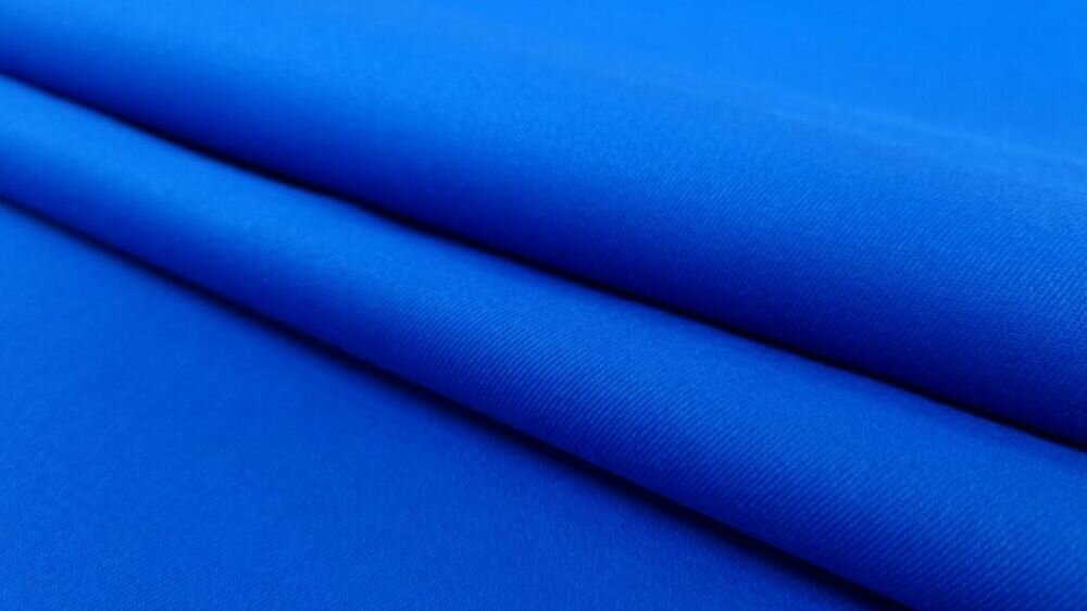 155 см. Ткань хлопковая саржа Синяя 240 гр/м цена 1 м. розница