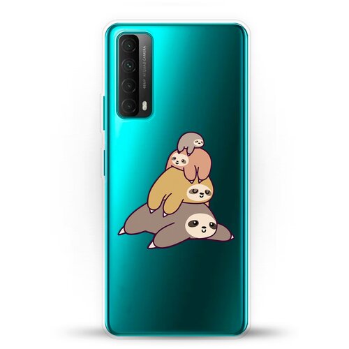 фото Силиконовый чехол 4 ленивца на huawei p smart 2021 andy & paul