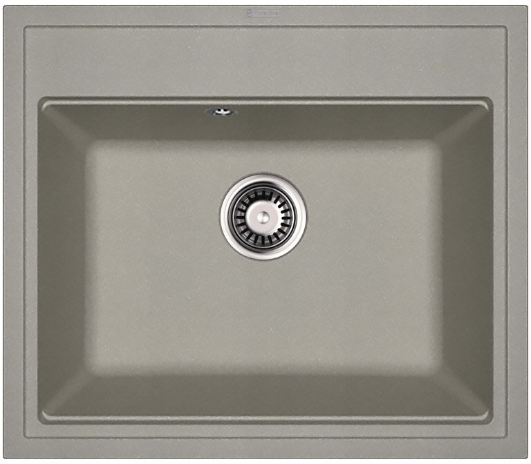 Мойка для кухни врезная каменная Florentina ЛИПСИ-600, цвет серый шелк, прямоугольная, 600х510х217 мм - фотография № 7