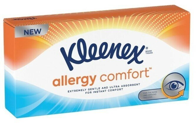 Набор из 3 штук Cалфетки Kleenex Allergy Comfort в коробках 56шт