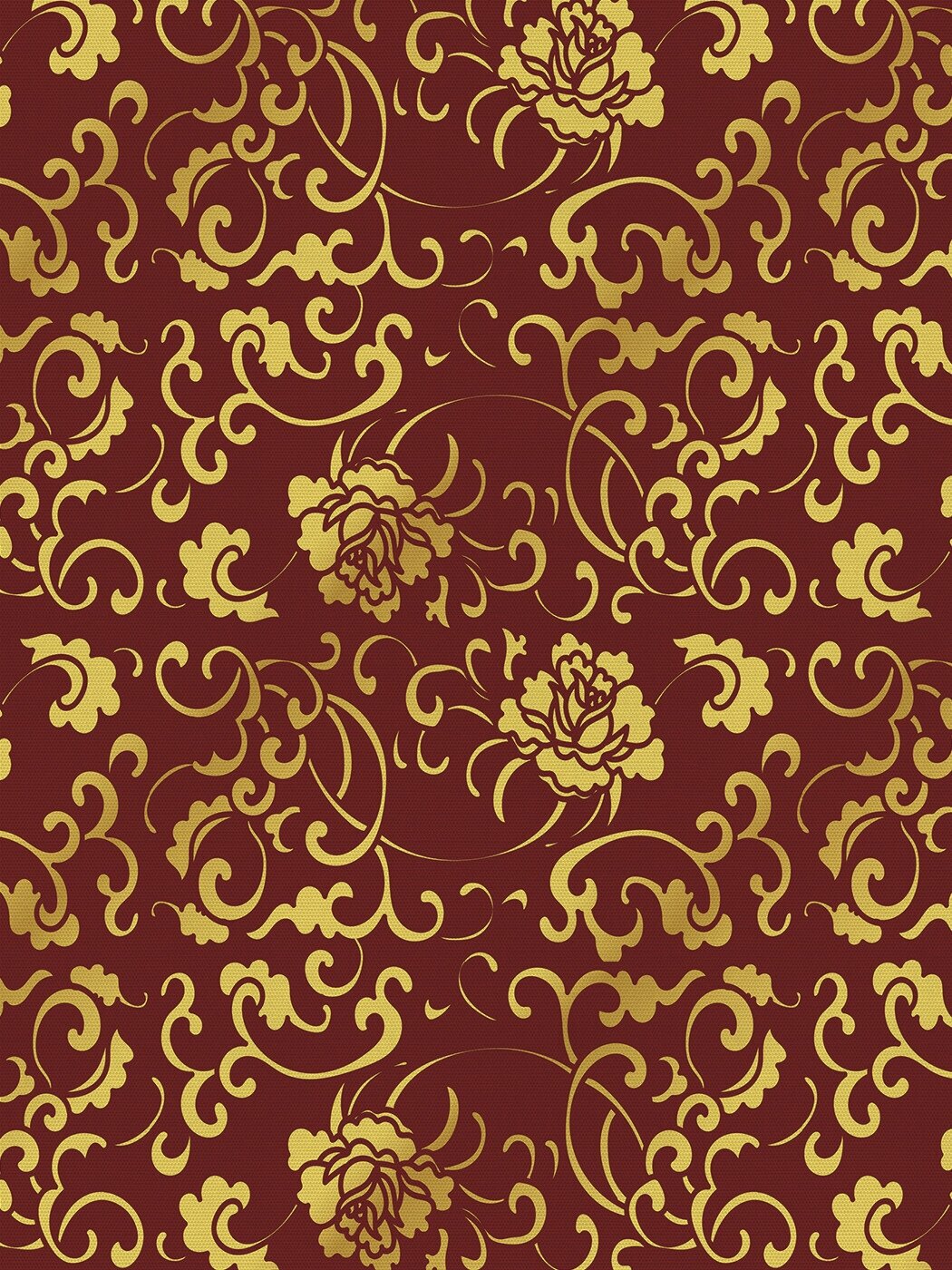 Отрезная ткань для мебели Ambesonne "Орнамент в золоте" метражом для рукоделия и шитья, оксфорд, 155 см