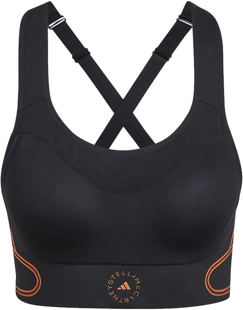 Топ adidas by Stella McCartney Truepace High Support Sports Bra, размер XS INT, черный