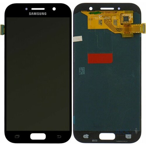 Дисплей для Samsung A520F (A5 2017) в сборе с тачскрином Черный - (AMOLED, с регулировкой подсветки) дисплей для телефона samsung a720f a7 2017 в сборе с тачскрином черный amoled с регулировкой подсветки