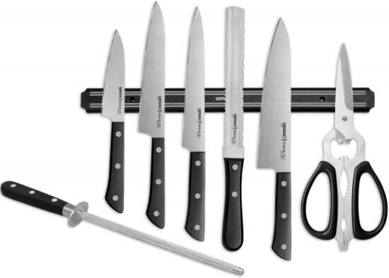 Набор кухонных ножей на магнитном держателе Samura Super Set HARAKIRI, 8 предметов