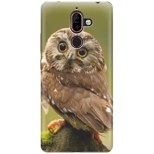 фото Cиликоновый чехол на nokia 7 plus / нокиа 7 плюс с принтом "сова на дереве" gosso
