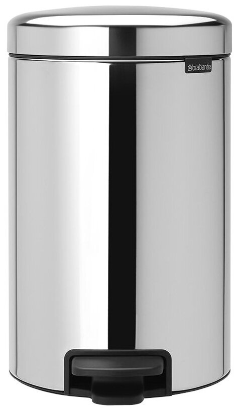 Бак Brabantia NewIcon с металлическим ведром, 12 л brilliant steel 41.1 см 25.1 см 32.5 см 12 л круглая 2.8 кг 25.1 см