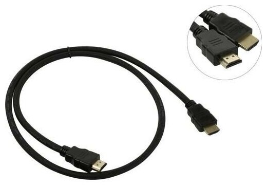 Кабель HDMI Exegate EX287729RUS 19M/19M, v2.0, 1м, 4K UHD, Ethernet, позолоченные контакты - фото №1