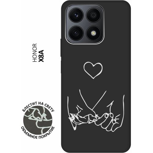 Матовый Soft Touch силиконовый чехол на Honor X8a, Хонор Х8А с 3D принтом Lovers Hands W черный матовый soft touch силиконовый чехол на honor x8a хонор х8а с 3d принтом coffee love w черный