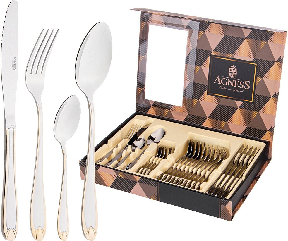 Набор столовых приборов 942-047 agness на 6 персон 24 пр.