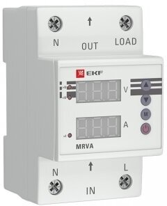 Реле напряжения и тока с дисплеем MRVA 25A PROxima EKF