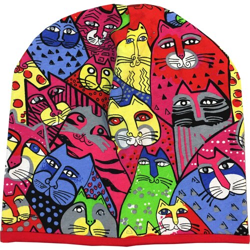 фото Шапка бини anru, демисезон/лето, размер универсальный, мультиколор