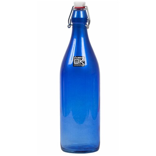 фото Бутылка с бугельной крышкой cerve "голливуд" перламутровый синий 1000 мл