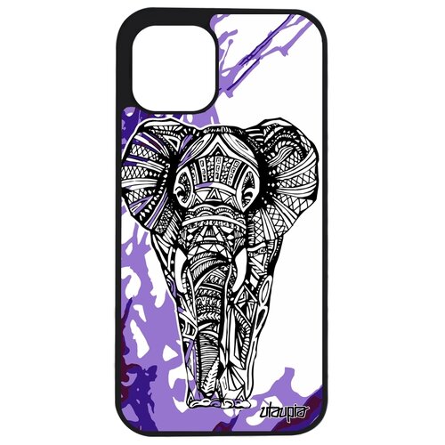 фото Чехол на смартфон apple iphone 12, "слон" азиатский саванна utaupia