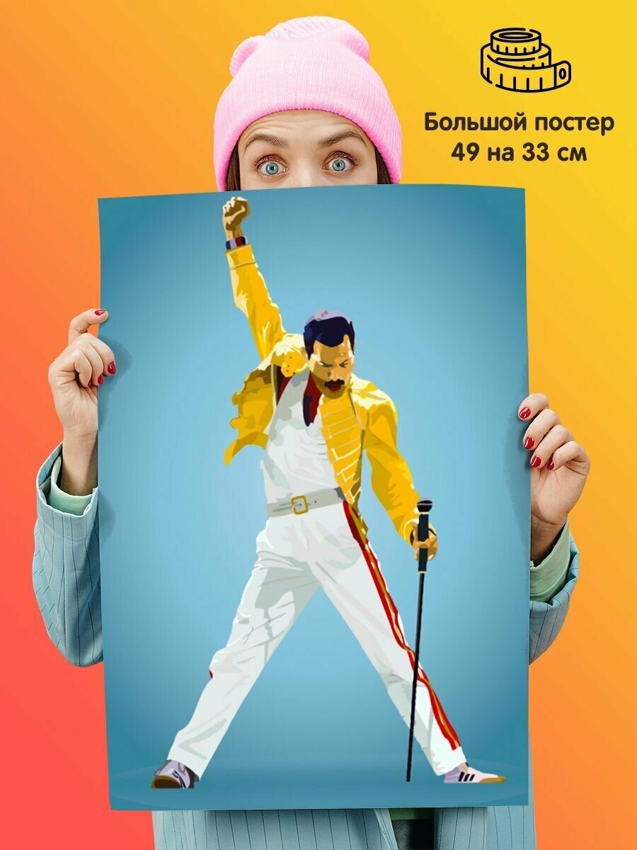 Постер плакат Фредди Меркьюри Freddie Mercury