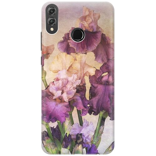 фото Re:paчехол - накладка artcolor для honor 8x с принтом "фиолетовые цветы"