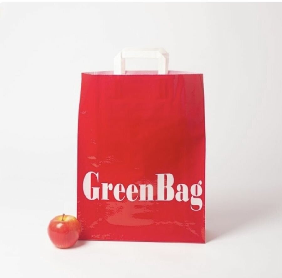 Сумка 32x42x10 GreenBag малиновый глянец - 1шт. - фотография № 3