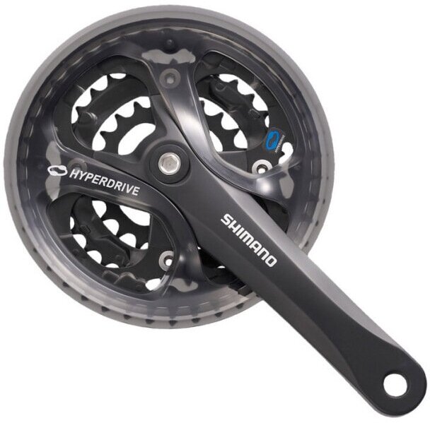 Система шатунов Shimano Acera, M361, 175 мм, Кв, 48/38/28T, защ Черный