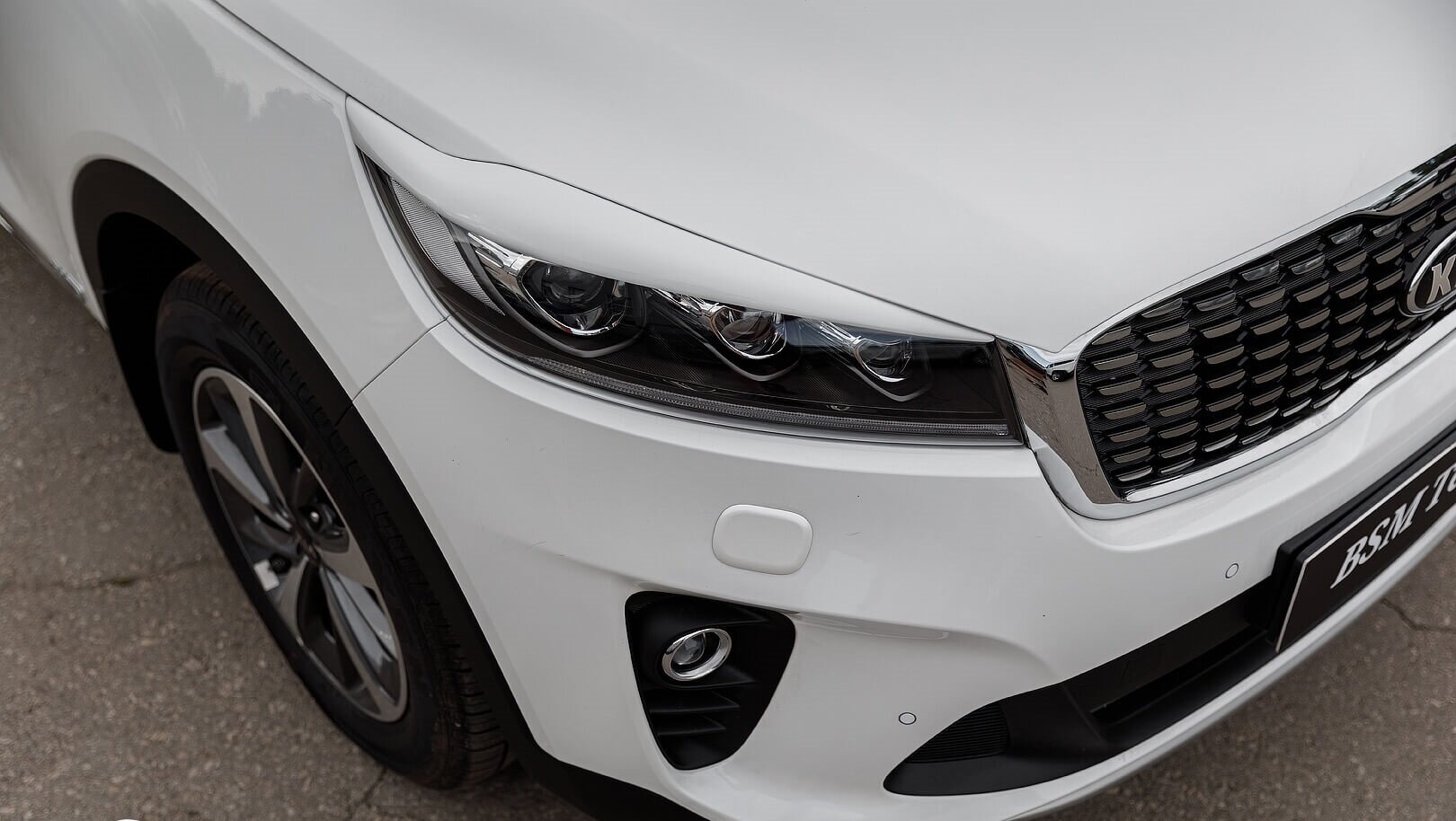 Ресницы Накладки На Передние Фары Kia Sorento 3 Prime 2014-2017 АБС Пластик Под Покраску — фото 3