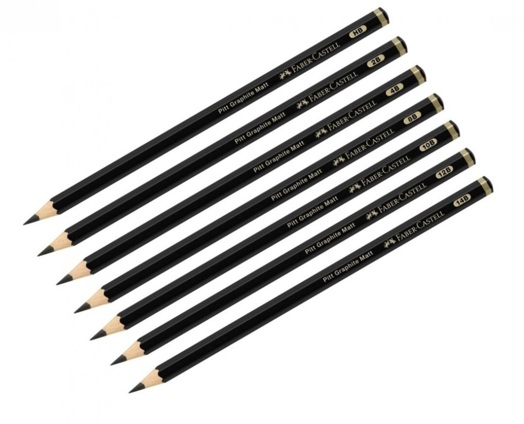 Faber-Castell Комплект графитовых карандашей "Pitt Graphite Matt" HB-14B, 7 шт