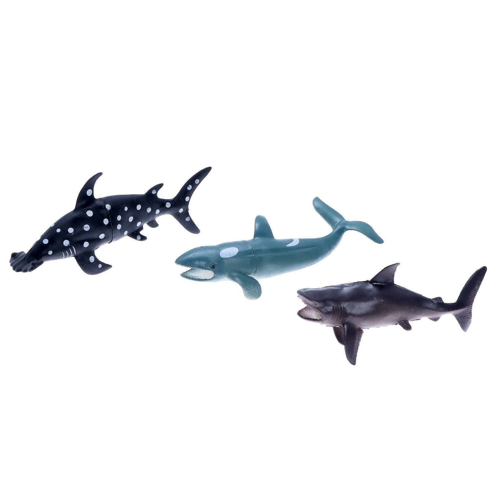 Набор морских животных "Хищники", 3 шт 6626714