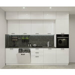 Кухонный гарнитур Белый глянец 3000 мм - изображение