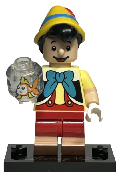 Минифигурка Лего Lego coldis100-2 Pinocchio, Disney 100 (Complete Set with Stand and Accessories)