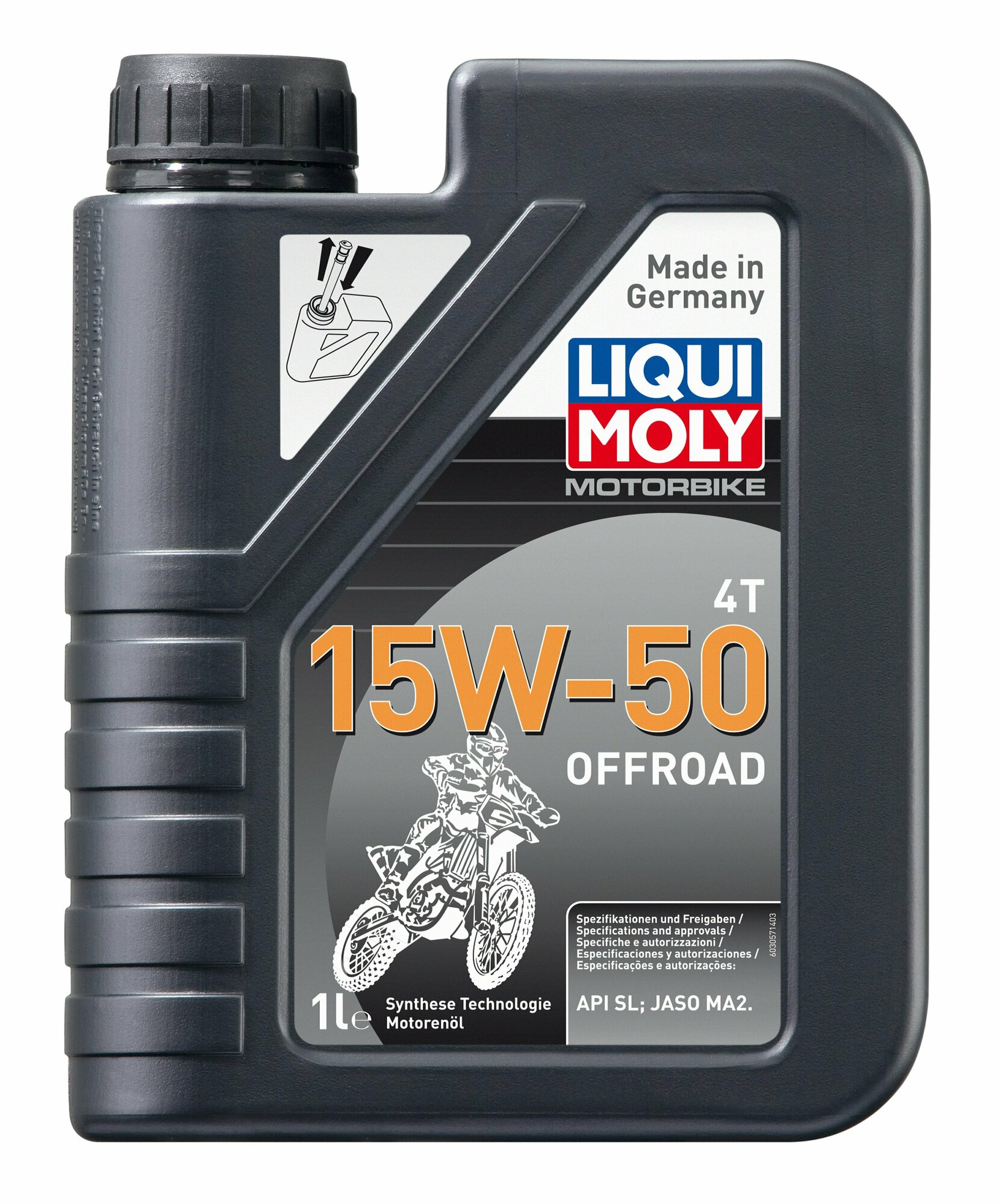 Моторное масло LIQUI MOLY Motorbike 4T Offroad 15W-50 4л. синтетическое [3058] - фото №6
