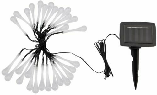 Светильник Lamper 602-239 каскад Сталактит LED 5 м с аккумулятором и выносной солнечной панелью 1 м, IP65, 2 режима работы: мигание и постоянное тепло