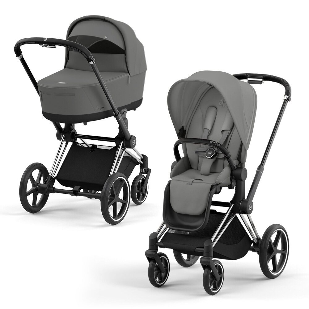 Коляска 2в1 Cybex Priam IV Mirage Grey, шасси chrome/black