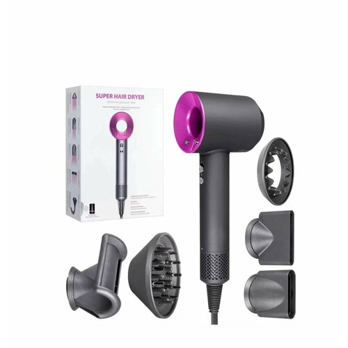 Профессиональный фен для волос Super Hair Dryer 6 в 1 новинка 6 насадок 639000₽