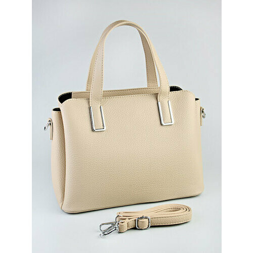 фото Сумка тоут , фактура зернистая, бежевый бабак