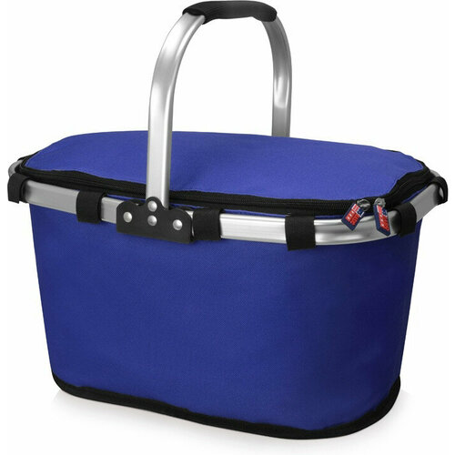 фото Изотермическая сумка-холодильник us basic frost складная с алюминиевой рамой, синий