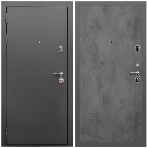 Дверь входная Армада Гарант / ФЛ-291 Бетон темный МДФ панель 10 мм с фрезеровкой