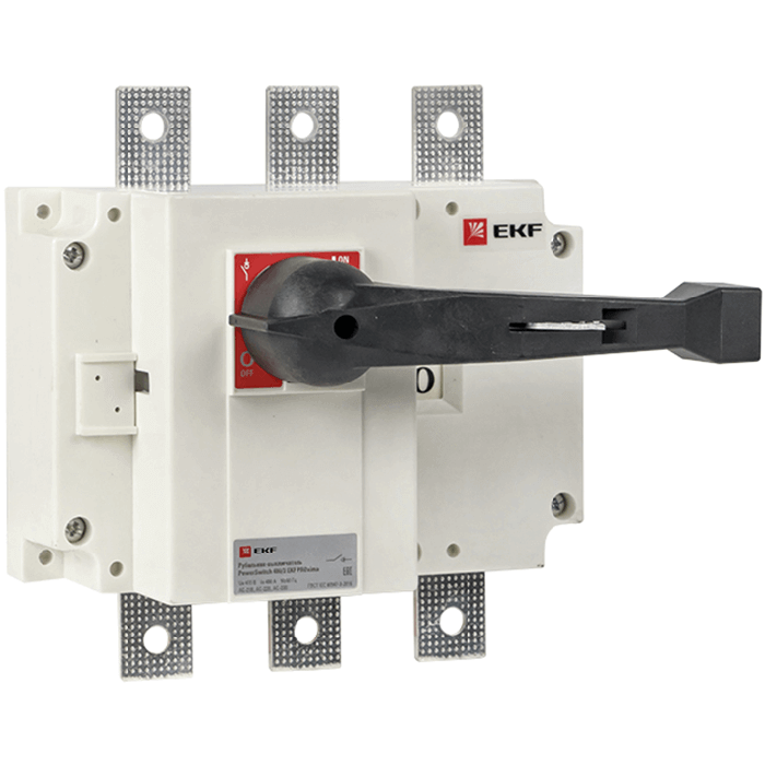 Рубильник-выключатель EKF PROxima PowerSwitch 400A 3P c рукояткой управления для прямой установки - фотография № 4