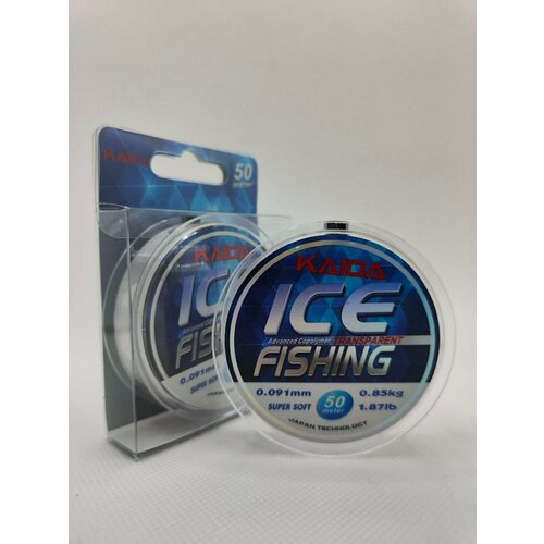 фото Леска для зимней рыбалки kaida ice fishing 50 м 0.091 мм 0.85 кг