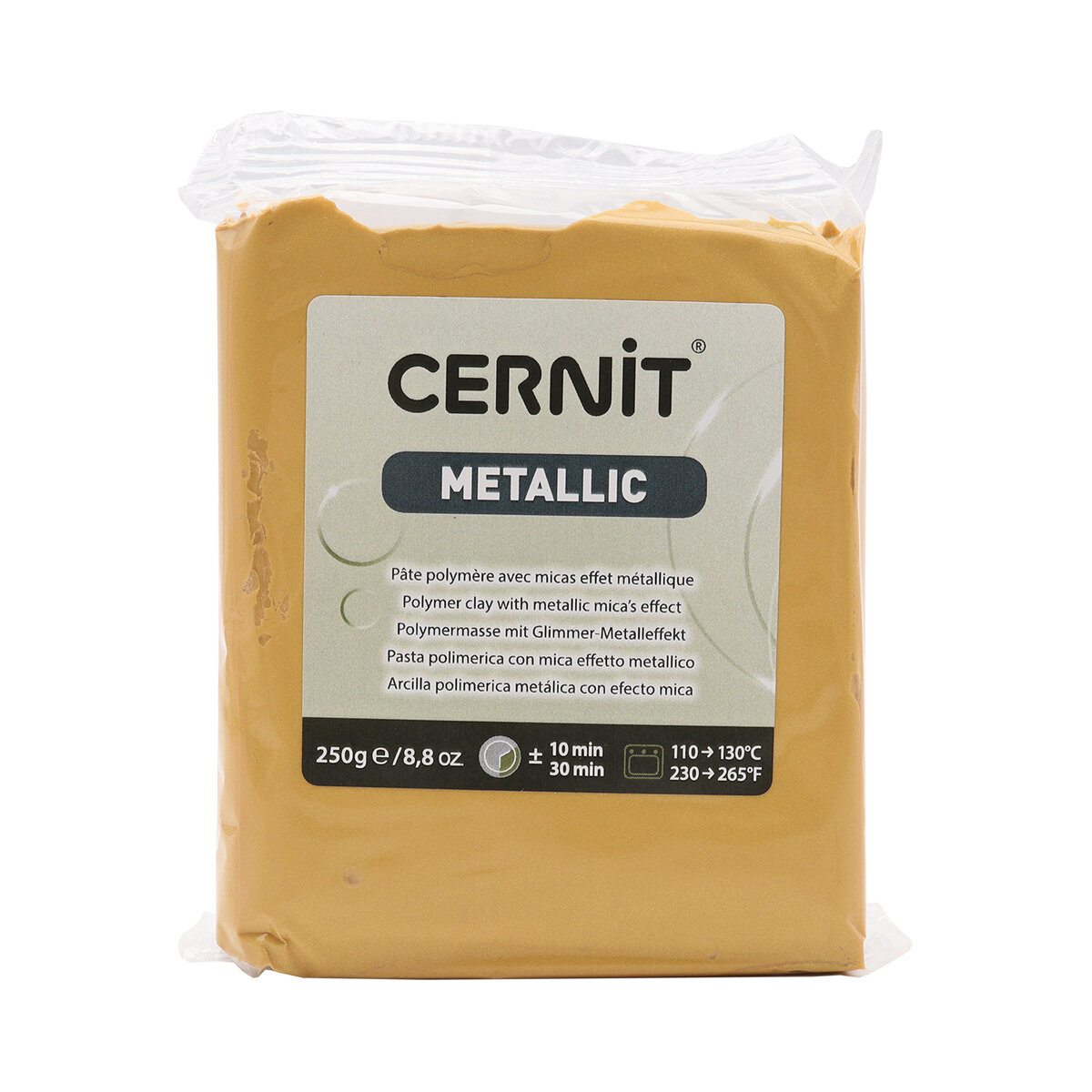 Пластика полимерная запекаемая 'Cernit METALLIC', 250 г (050 золото)