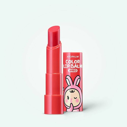 ATOPALM Бальзам для губ детский с цветом Color Lip Balm Red 3.3g, Корейская косметика